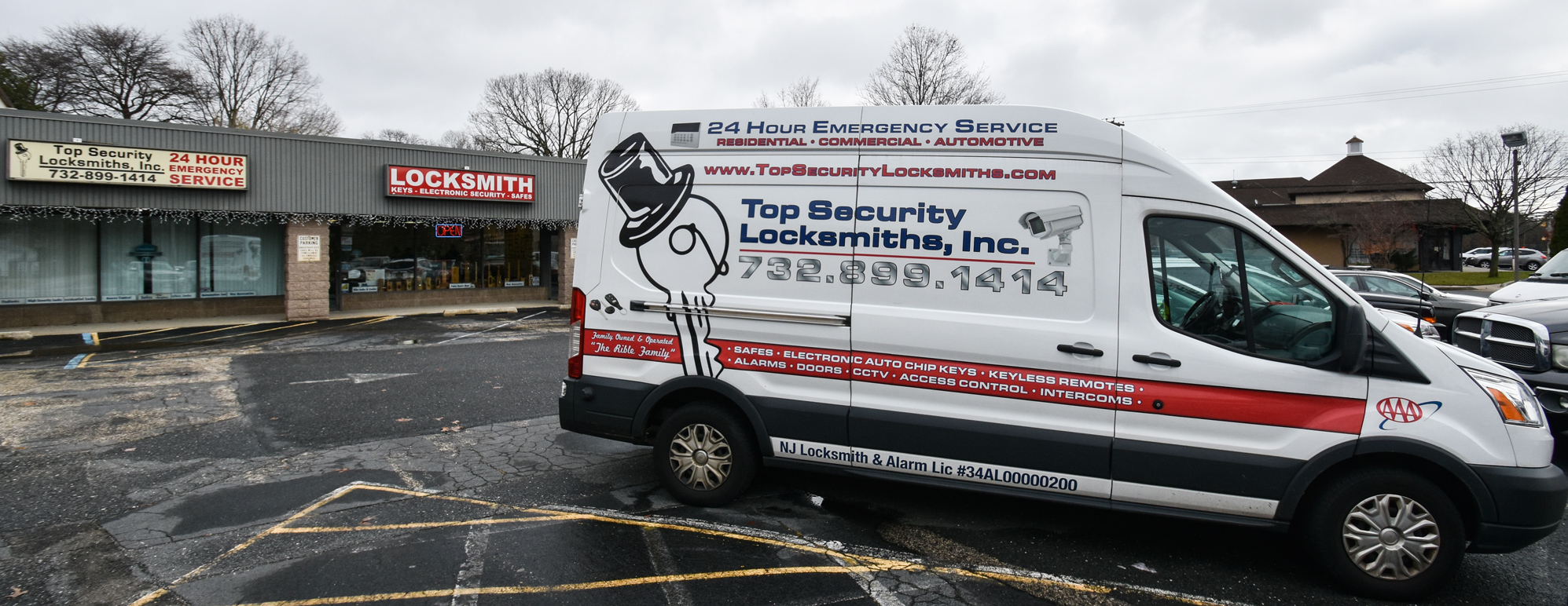 Emergency mobile service in Wall, NJ - An equipped van with all the tools, equipment, parts, and hardware necessary to handle your locksmith or security challenges.